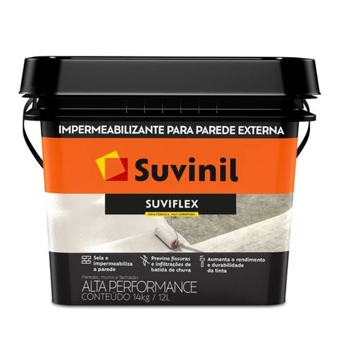 Impermebilizante Branco Suviflex de 12 Litros e 14kg - 50688324 - SUVINIL Impermebilizante Suviflex 