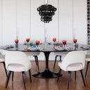 Ver imagem 2 de Mesa de Jantar Tulipa Saarinen Oval 198x122 Cm Tampo Laqueado Linn Design Decor Preto