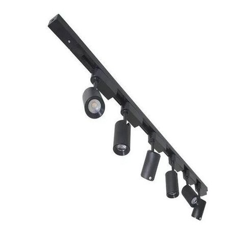 Trilho Eletrificado 2M + 6 Spot LED 7W 3000K Bivolt Preto