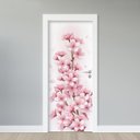 Ver imagem 1 de Adesivo de Porta - Floral Cor de Rosa