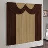 Cortina Paris Tabaco e Avelã 3,00m x 2,80m - Varão Simples - 1