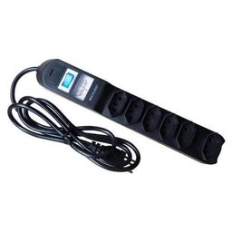 regua extensora 6 tomadas com fusivel e voltimetro - 1