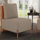 Ver imagem 2 de Kit 02 Poltronas Decorativas Sala de Estar Living Hungria L02 Couríssimo Camel Bouclê Bege - Lyam Ly