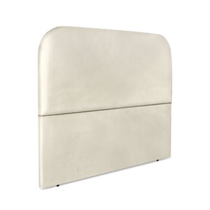 Cabeceira Estofada Casal Alana 140cm Courino Bege