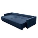 Ver imagem 3 de Sofá Sem Caixa Retrátil Reclinável 2,30m Karen Veludo Azul Adonai Estofados