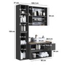Ver imagem 4 de Conjunto Banheiro Gabinete/Cuba/Espelheira/Armário Suspenso 108cm Multimóveis Crart-CON020 Grafite