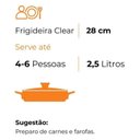 Ver imagem 3 de Frigideira Clear com Alça 28 Cm 2,5 L Preto Ceraflame