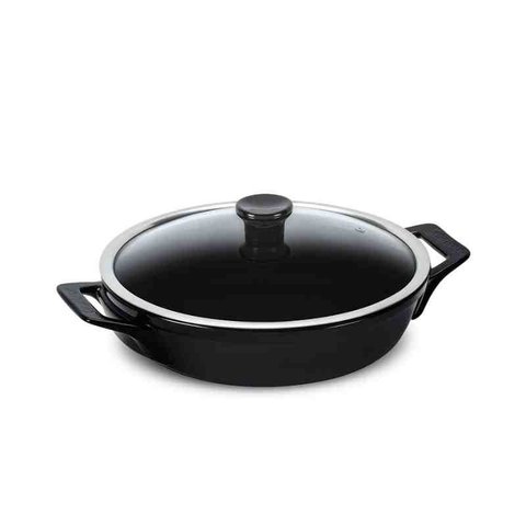 Frigideira Clear com Alça 28 Cm 2,5 L Preto Ceraflame