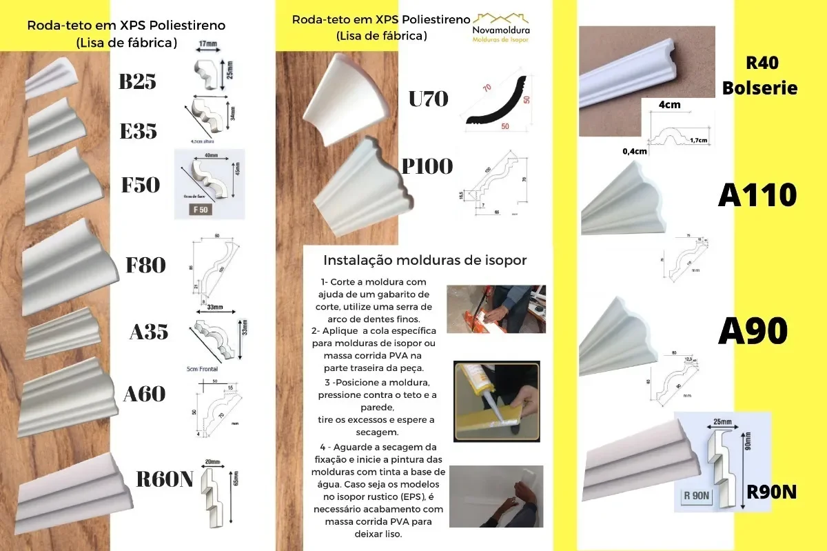 Boiserie Bs20 Friso Poliestireno Quarto Bebê Kit 12 Metros ( barras de um metro) - 8