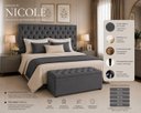 Ver imagem 3 de Cabeceira Estofada Recamier Baú para Cama Box 160cm Queen:Cinza