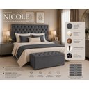 Ver imagem 3 de Cabeceira Estofada Recamier Baú para Cama Box 160cm Queen:Cinza
