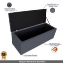Ver mais imagens de Cabeceira Estofada Recamier Baú para Cama Box 160cm Queen:Cinza