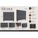 Ver imagem 2 de Cabeceira Estofada Recamier Baú para Cama Box 160cm Queen:Cinza