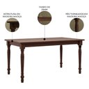 Ver imagem 3 de Mesa de Jantar Rubia 6 Lugares Retangular MDF 160cm Café F07 Mpozenato