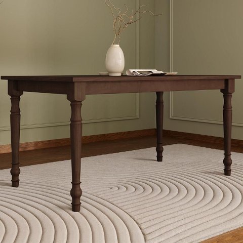 Mesa de Jantar Rubia 6 Lugares Retangular MDF 160cm Café F07 Mpozenato