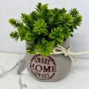 Ver imagem 2 de Vaso cinza de cerâmica Sweet Home com detalhe corda
