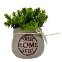 Ver imagem 1 de Vaso cinza de cerâmica Sweet Home com detalhe corda