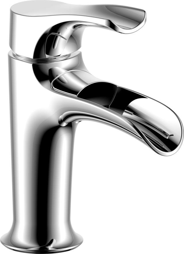 Torneira Misturador Cromado Monocomando - Banheiro CASCATA, Kromma 767 - 1