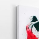 Ver imagem 3 de Mulher Vestido Vermelho Arte Abstrato Quadro Canvas 140x90cm