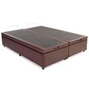 Ver imagem 6 de Cama Box Baú Queen Bipartido Sintético Sereneprime Marrom 158x198x44