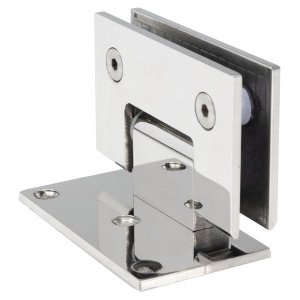 Dobradiça Inox Gv48 90º 1011 para Porta de Vidro e Box - Alvenaria/vidro