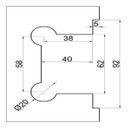 Ver imagem 3 de Dobradiça Inox Gv48 90º 1011 para Porta de Vidro e Box - Alvenaria/vidro