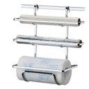 Ver imagem 1 de Suporte Para Papel Toalha, Rolo de Alumínio E Filme de PVC Para Barra De Cozinha - Aço Cromado