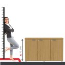 Ver imagem 5 de Armário para Escritório com 3 Portas PE40 Marrom/Samba