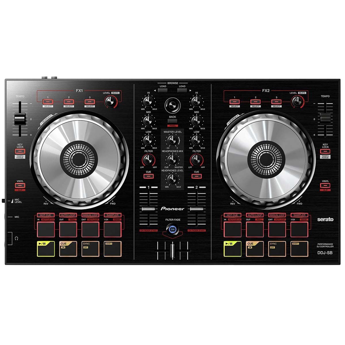 Controladora DJ c/ USB DDJ SB Preta - Pioneer DDJ-SB-K