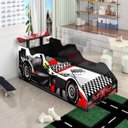 Ver imagem 2 de Cama Carro Fórmula 1 Solteiro Preto - J&A Móveis