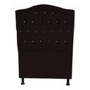 Ver imagem 1 de Cabeceira de Cama Box Princesa Solteiro 90 Cm Botão Strass Suede Marrom Eli Móveis