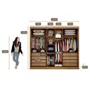 Ver imagem 2 de Guarda Roupa Casal Londres 3 Portas 8 Gavetas Cumaru 23 – Novo Horizonte