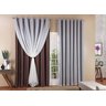 CORTINA SEMI-BLACKOUT COM VOIL 6,00X2,70 MARROM - 1