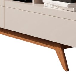 Conjunto de Sala com Buffet Aparador Celta e Rack para TV 70" Vivare Wood 1.8 Giga Móveis:Off White/ - 6