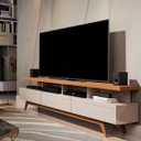 Ver imagem 5 de Conjunto de Sala com Buffet Aparador Celta e Rack para TV 70" Vivare Wood 1.8 Giga Móveis:Off White/