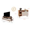 Conjunto de Sala com Buffet Aparador Celta e Rack para TV 70" Vivare Wood 1.8 Giga Móveis:Off White/ - 7