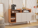 Ver imagem 3 de Conjunto de Sala com Buffet Aparador Celta e Rack para TV 70" Vivare Wood 1.8 Giga Móveis:Off White/