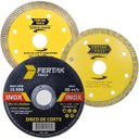 Ver imagem 1 de Disco de Corte 110x20mm Porcelanato + Disco de Corte Diamantado Turbo + Disco de Corte Metal Aço Ino