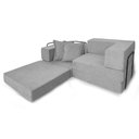 Ver mais imagens de Sofá Cama Modular Mold Boucle Prata 2 Lugares Cinza Claro Veludo Loja Sheep