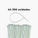 Ver imagem 2 de Kit 300 Abraçadeira Nylon Branca Stein - 150 X 3,6mm 200 X 2,5mm