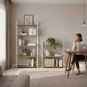 Ver imagem 1 de Conjunto Estantes para Livros Metálica Modular Móvel na Caixa