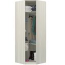Ver imagem 3 de Guarda Roupa Modulado Canto Obliquo 1 Porta 1 Cabideiro 6 Prateleiras Prime Luciane Móveis