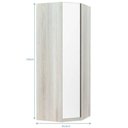 Ver imagem 2 de Guarda Roupa Modulado Canto Obliquo 1 Porta 1 Cabideiro 6 Prateleiras Prime Luciane Móveis
