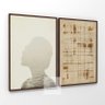 Quadro Abstrato Contemplação & Harmonia Duo Decorativo em Canvas - 2