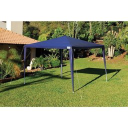 Tenda Gazebo Ráfia Topo 2,4Mx2,4M - Azul - Mor - 6