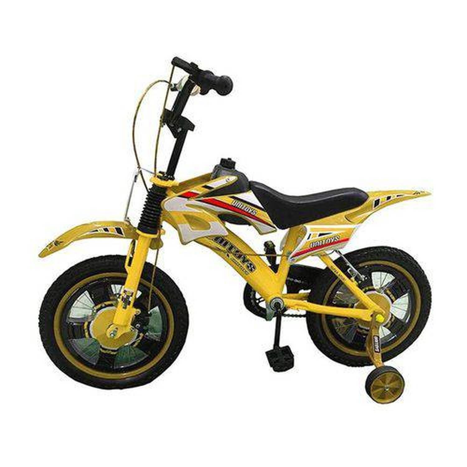 Bike Moto Cross Amarela Aro 16, Uni Toys, 1173 