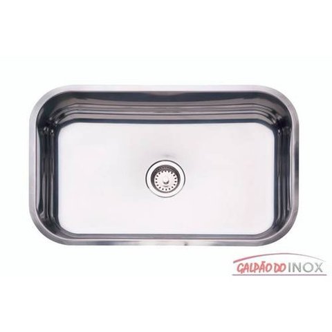 Cuba Retangular BL Inox 47X30 Polido Standard Tramontina 94083506