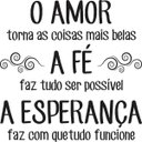 Ver imagem 2 de Adesivo de Parede Amor Fé Esperança