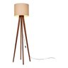 Luminária Abajur de Chão Madri Pés de Madeira Maciça - Bege - 4