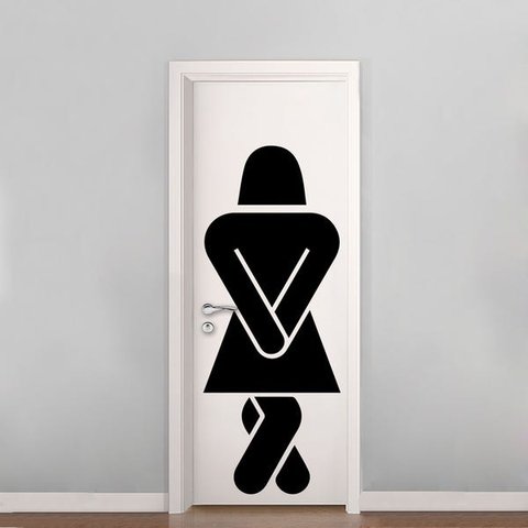 Adesivo de Parede Banheiro WC Feminino